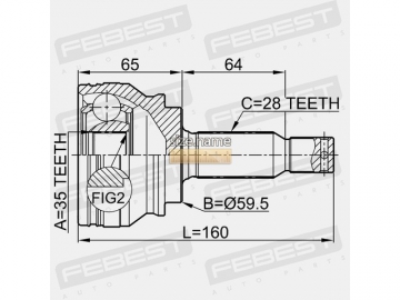 Outer CV Joint 0410-CW5 (FEBEST)