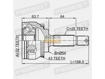 Outer CV Joint 0410-EA3A43 (FEBEST)