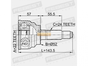 Outer CV Joint 0510-001 (FEBEST)