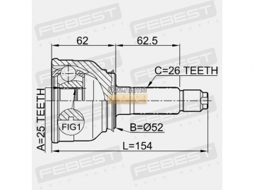 Outer CV Joint 0510-003 (FEBEST)