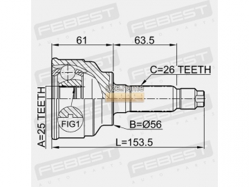 Outer CV Joint 0510-006 (FEBEST)