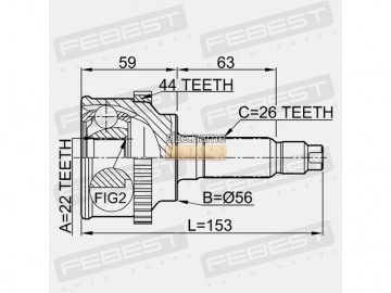 Outer CV Joint 0510-009A44 (FEBEST)