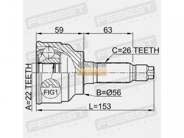 Outer CV Joint 0510-024 (FEBEST)