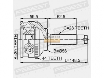 Outer CV Joint 0510-037A44 (FEBEST)