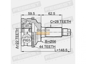 Outer CV Joint 0510-038A44 (FEBEST)