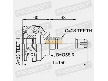 Outer CV Joint 0510-049 (FEBEST)