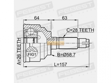 Outer CV Joint 0510-050 (FEBEST)