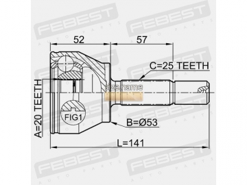 Outer CV Joint 0510-DY3 (FEBEST)