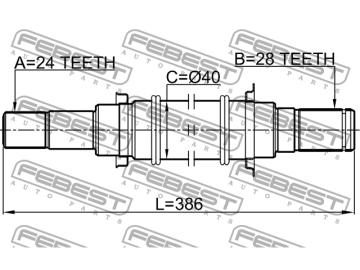 Axle Half Shaft 0512-BL16MT (FEBEST)