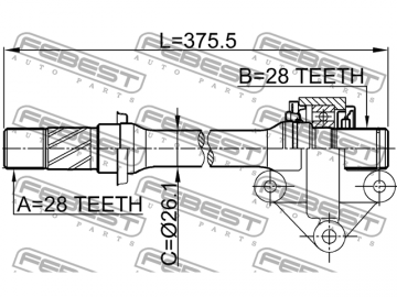 Axle Half Shaft 0512-CP (FEBEST)