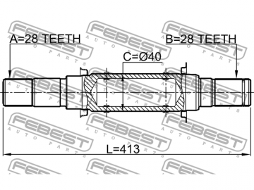 Axle Half Shaft 0512-CWMT (FEBEST)
