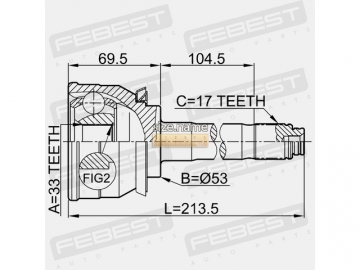 Outer CV Joint 0610-007 (FEBEST)