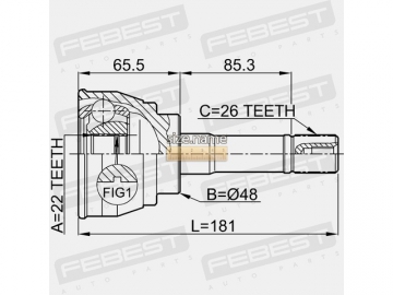 Outer CV Joint 0710-012 (FEBEST)