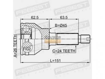 Outer CV Joint 0710-SX4R (FEBEST)