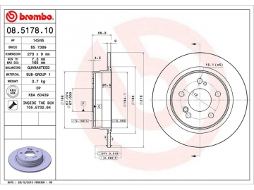 Диск тормозной 08.5178.10 (BREMBO)