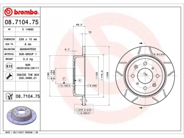 Brake Rotor 08.7104.75 (BREMBO)
