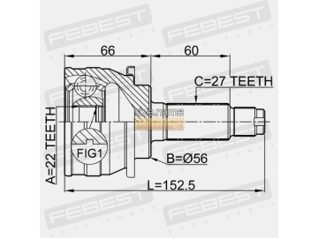 Outer CV Joint 0810-007 (FEBEST)