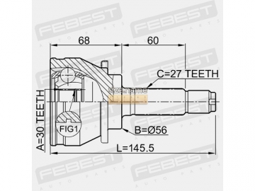 Outer CV Joint 0810-008 (FEBEST)