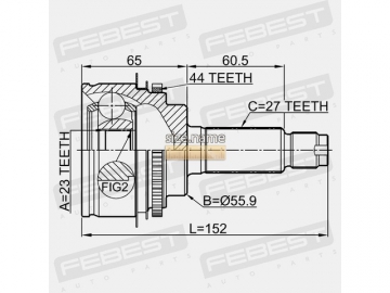 Outer CV Joint 0810-S11A44 (FEBEST)