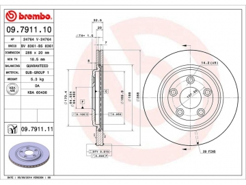 Диск гальмівний 09.7911.11 (BREMBO)