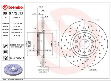 Диск тормозной 09.9772.1X (BREMBO)