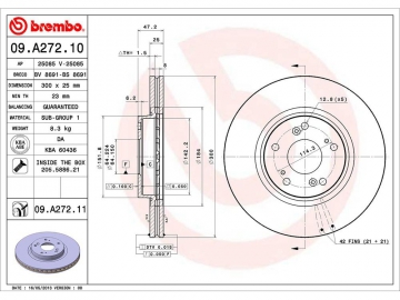 Диск гальмівний 09.A272.11 (BREMBO)