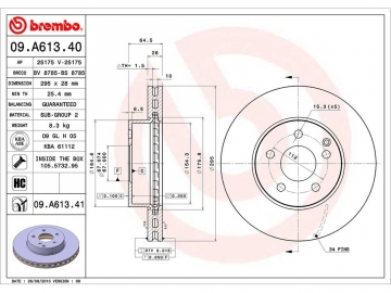 Brake Rotor 09.A613.40 (BREMBO)