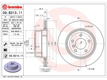 Brake Rotor 09.B313.11 (BREMBO)
