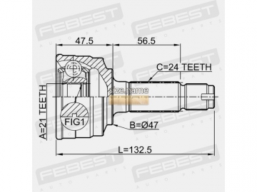 Outer CV Joint 0910-M200 (FEBEST)