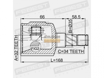 Inner CV Joint 1011-EVMTLH (FEBEST)