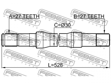 Axle Half Shaft 1012-C100RH (FEBEST)