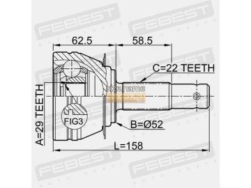 Outer CV Joint 1110-006 (FEBEST)