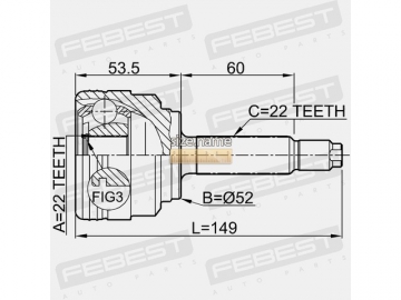 Outer CV Joint 1110-007 (FEBEST)