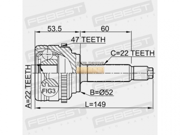 Outer CV Joint 1110-007A47 (FEBEST)