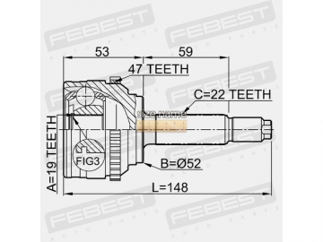 Outer CV Joint 1110-008A47 (FEBEST)