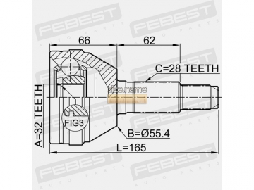 Outer CV Joint 1110-010 (FEBEST)