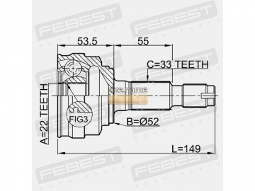 Outer CV Joint 1110-011 (FEBEST)
