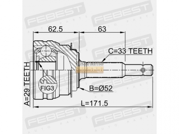 Outer CV Joint 1110-ESP (FEBEST)