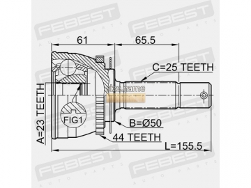 Outer CV Joint 1210-002A44 (FEBEST)