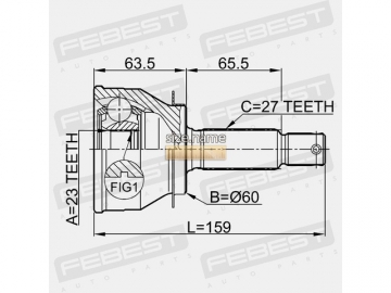 Outer CV Joint 1210-006 (FEBEST)