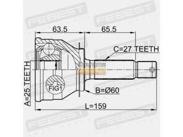 Outer CV Joint 1210-011 (FEBEST)