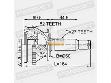 Outer CV Joint 1210-SFA52 (FEBEST)