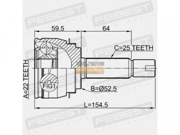 Outer CV Joint 1210-SOL2WD (FEBEST)