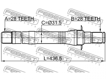 Axle Half Shaft 1212-CM10MT4WD (FEBEST)