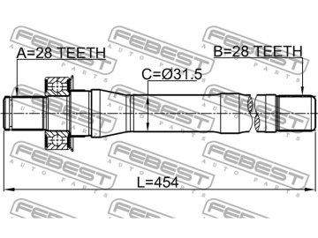 Вал приводной 1212-CMMT4WD (FEBEST)
