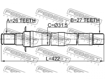 Axle Half Shaft 1212-IX35MT5 (FEBEST)