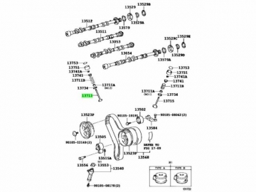 Engine valve 13711-20020 (TOYOTA)