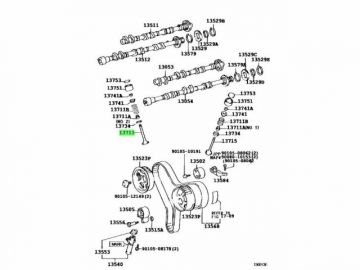 Engine valve 13711-20020 (TOYOTA)