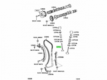 Engine valve 13711-23030 (TOYOTA)
