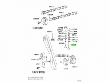 Engine valve 13711-30040 (TOYOTA)